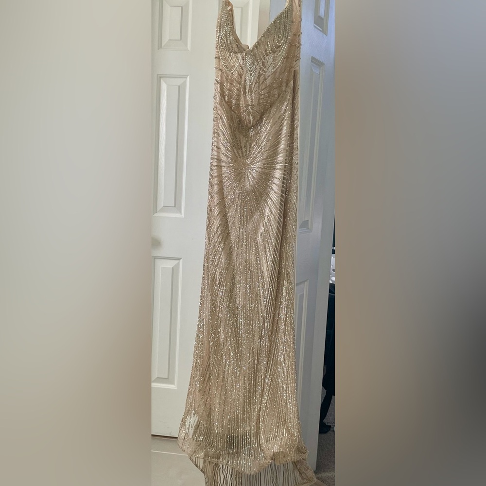 Stunning Strapless Gold Dress